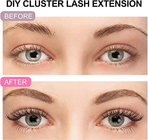 Cluster Lashes Extensions 144Pcs 9mm D Curl DIY