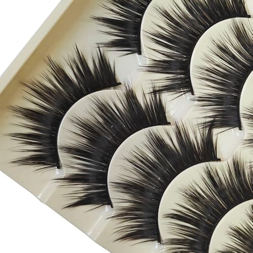 5 Pairs Black Thick Makeup Natural False Eyelashes Eye Lash Long Handmade Soft False Eyelashes