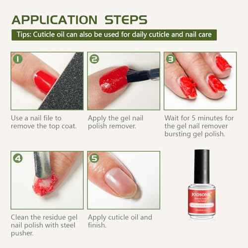 JODSONE Gel Nail Remover Quick Gel Nail Polish Remover and Base Coat Top Coat Simple Set is Suitable for Beginners to Try