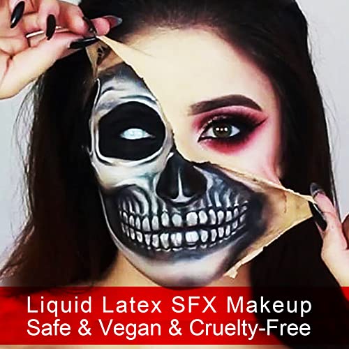 Liquid Latex SFX Makeup Kit with Fake Blood & Sponges