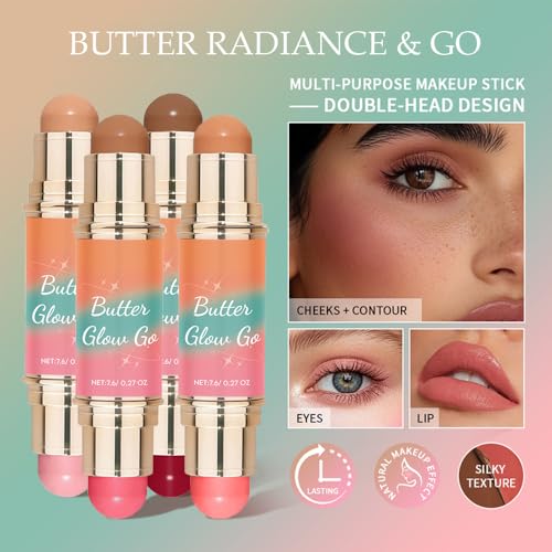 Dual-Ended Blush & Bronzer Stick – Creamy 2-in-1 Cheek Tint