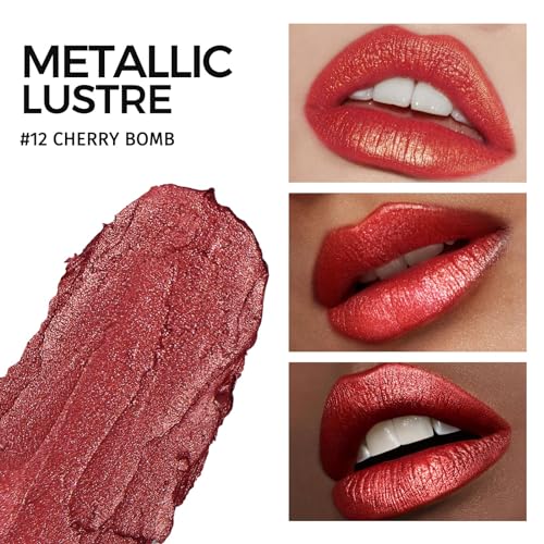 Silk Finish Glitter Lipstick - Waterproof 24H Hydrating