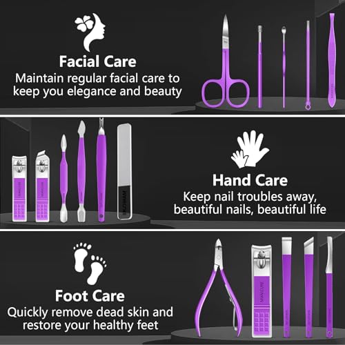 16-Piece Stainless Steel Manicure & Pedicure Set with Travel Case