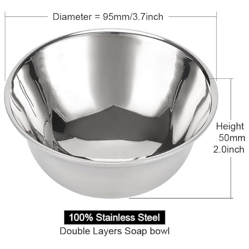 SANWA Deluxe Shaving Kit for Men,Stainless Steel Shaving Razor&Brush Stand Holder Soap Bowl Shave Brush Kit,Boyfriend Husband Dad Birthday Fathers Day for Him