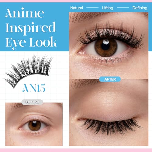 CALAILIS Magnetic Eyelashes Kit with Applicator - Soft & Reusable