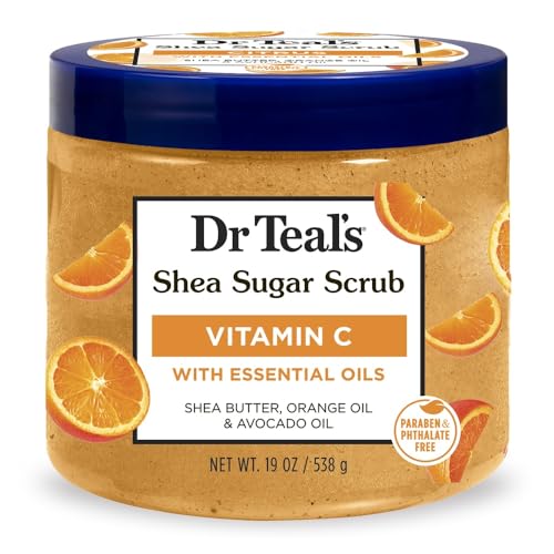 Dr Teal's Citrus Shea Sugar Body Scrub with Vitamin C, 19 oz