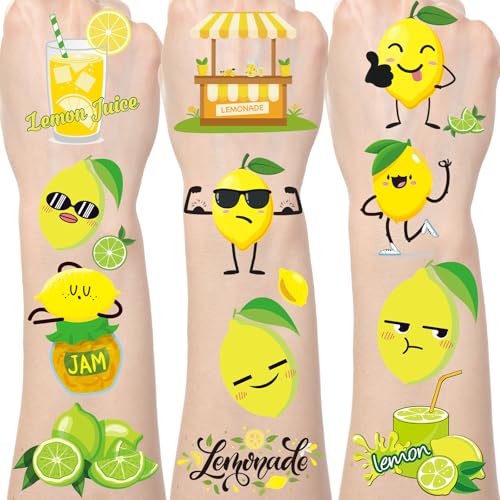 Lemon Temporary Tattoos - 200+ Stickers for Kids Party