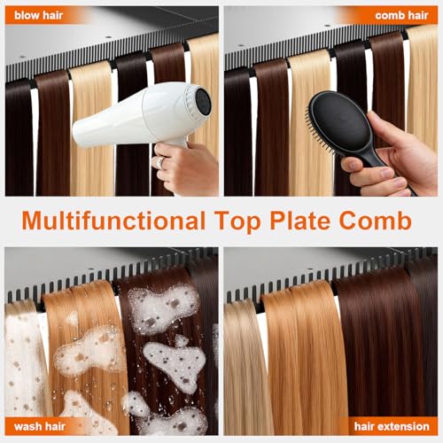 Hairstylist Rolling Cart, Salon Tray Cart on Wheels, Salon Trolley Braiding Hair Rack,Coloring Tray with Holder, Rolling Tool Trolley Hairstylist Station Organizer