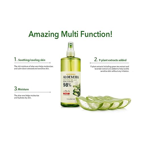 Aloe Vera 98% "Moisture Soothing Gel Mist - 13.5 fl oz. (400 ml) for FROMNATURE