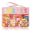 Siwara Clear Cosmetic Bag with Chenille Letters Travel Makeup Pouch