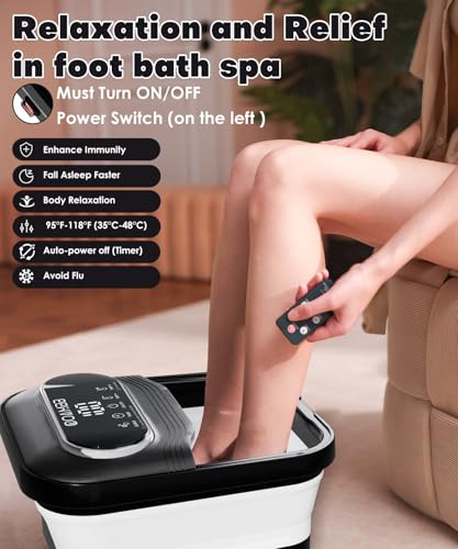 Collapsible Foot Spa with Heat & Bubble Jets - XL Touch Screen