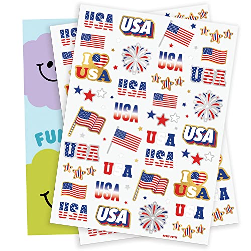 4th of July Temporary Tattoos - 70 Patriotic Designs