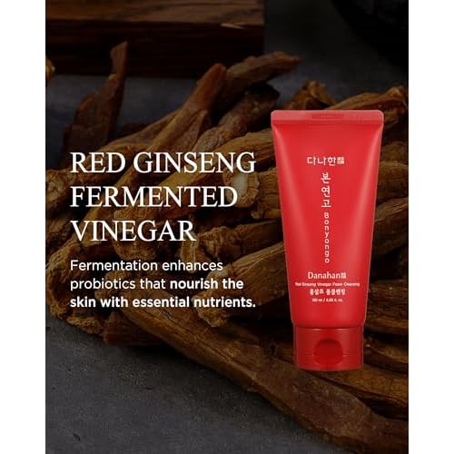 Bonyongo Red Ginseng Vinegar Foam Cleanser ? Low pH Micro-Dense Face Wash, Removes Makeup Without Stripping ? Fermented Red Ginseng + Hinoki Water, Nourishing & Hydrating 4.05 fl oz