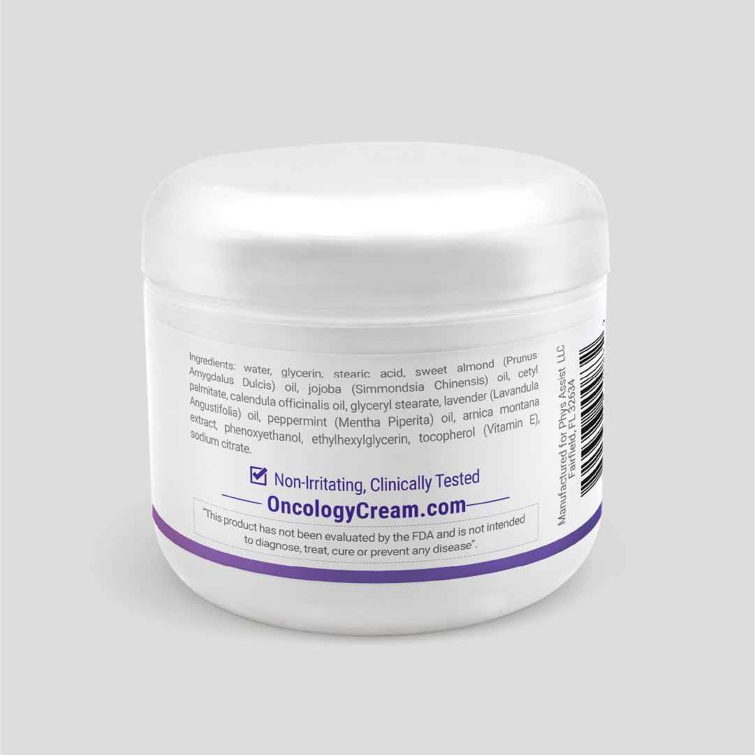 Oncology Cream 4 oz plus 3 Pack Lip Balm. Hydrating to Stressed Skin Undergoing Chemo or Radiation. Skin Therapy. Made with Botanicals.