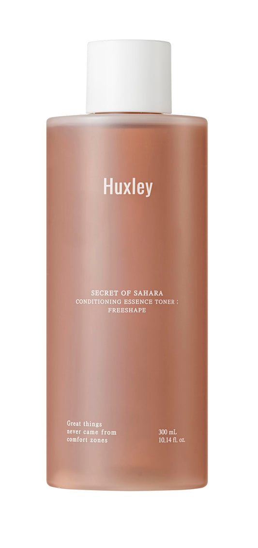Huxley Conditioning Essence Toner; Free Shape, 10.1 fl oz (300 ml), Cactus Oil, Moisturizing Toner, Calming Skin, Refreshing & Hydrating