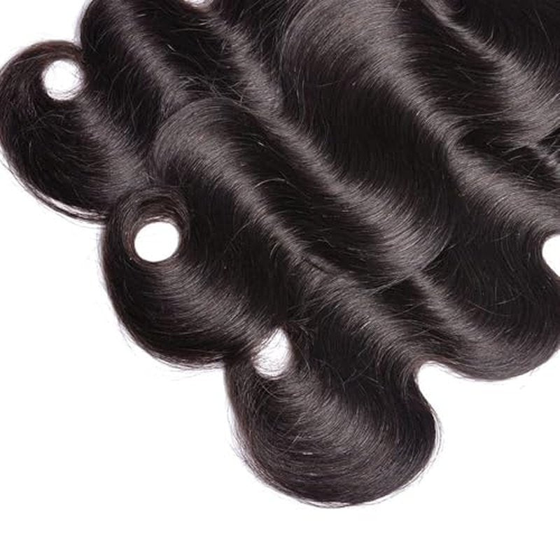 FuivJuix #1B Body Wave Human Hair Bundles - 16-20 Inch, 3 Pack