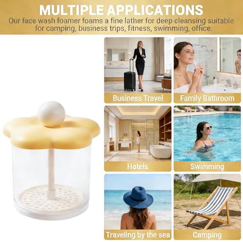 Face Wash Foam Maker – Flower Design Foamer for All Skin Types