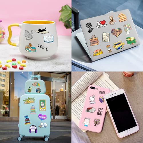 (96 PCS) Funny Reading Book Booklish Nerd Temporary Tattoos Birthday Themed Party Supplies Decorations Favors Cute Inspirational Stickers Tattoo Gifts for Kids Girls Boys Teachers Decor School Reward