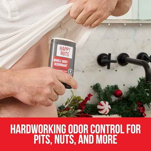 Happy Nuts Whole Body Deodorant for Men - Full Body Odor Control - Ideal for Perfect for Pits, Groin, and More - All Day Confidence - Powerful & Effective Men's Deodorant (Big Wood)