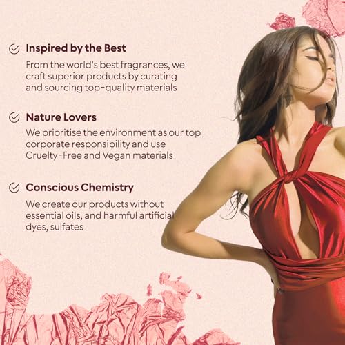 BellaVita Luxury Glam Perfume & Body Wash Combo for Women | Eau De Parfum with Jasmine, White Honey, Rose & Cedar (100ml) + Fruity Floral Shower Gel with Aloe Vera (500ml) | Gentle & Refreshing