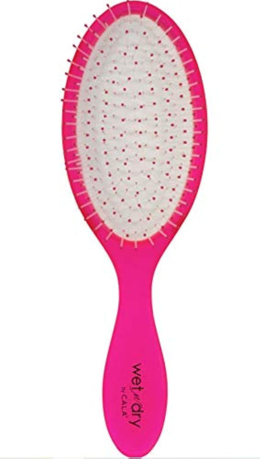 HAIR DETANGLER: WET-N-DRY BRUSH (NEON PINK)