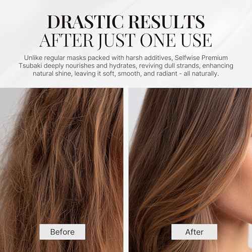 Premium Tsubaki Hair Mask ? Luxurious Japanese Camellia, Argan & Rosemary Oil Blend ? Deep Repair & Silken Shine for Dry, Damaged, or Color-Treated Hair 4oz