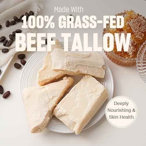 Whipped Beef Tallow for Skin ? 100% Grass-Fed Handmade Cream Moisturizer for Face & Body, Natural with Honey, Shea Butter, Jojoba Oil, Non-Greasy, Nourishing for Men, Women, Kids, 4 Oz