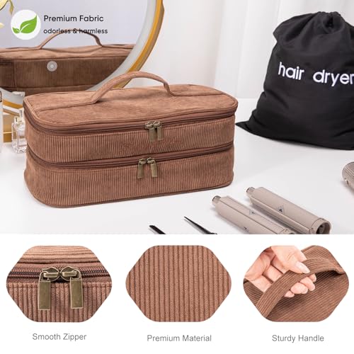 Hair Tool Travel Organizer Case with Detachable Dividers