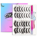 Magnetic Eyelashes Kit - 14 Pairs with Magnetic Eyeliner & Tweezers