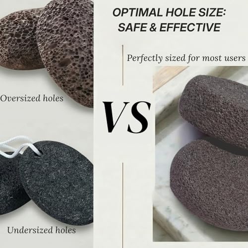 JINTONE Natural Earth Lava Pumice Stone 2-Pack for Foot Callus Removal