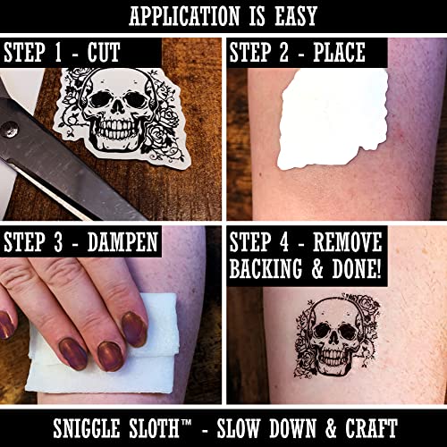 Hockey Sticks & Puck Temporary Tattoo Sheet - 28 Waterproof Designs