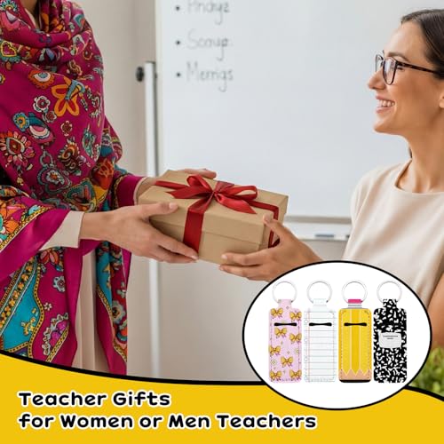 Kenning 12-Piece Teacher Lipstick Holder Keychain Bulk Pack