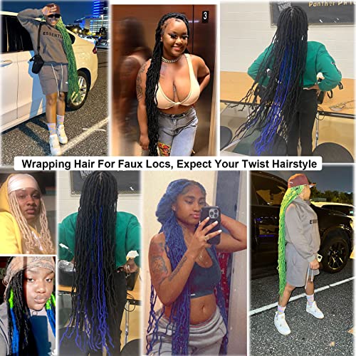 BATISI Afro Twist Braiding Hair 2 Pack 12 Inch Pre-Separated Marley Twist Braiding Hair Pre-fluffed Kinky Twist Hair Afro Spring Twist Hair for Faux Locs Wrapping Hair #1b Black