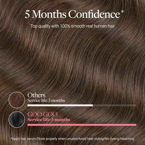 GOO GOO Tape in Hair Extensions Human Hair, 4A Chocolate Brown, 8cm Wide Tape, 18inch 10pcs 50g, Tape Weft Hair Extensions, Real Human Hair, Seamless Tape in