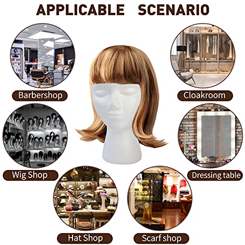 BALABALA 3-Pack Mannequin Heads - Foam Wig Stand with Long Neck