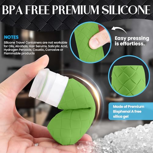 TSA Approved Travel Bottles for Toiletries, 3oz Silicone Set
