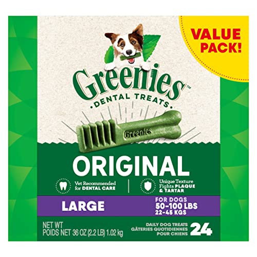 Greenies Original Large Natural Dental Care Dog Treats, 36 oz. Pack (24 Treats)