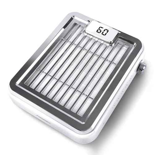 ANGNYA Nail Dust Collector,Compact Vacuum Fan Rechargeable Dust Collector with Reusable Filter,Powerful Dust Suction Machine for Acrylic Nails Polishing Manicure Pedicure Salon Home