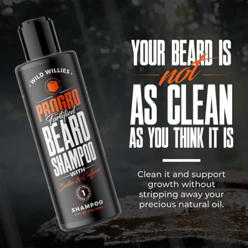 Wild Willies Beard Care Kit for Men - Beard Grooming Set with Oil, Shampoo, Comb & Brush - Men¡¯s Care Set