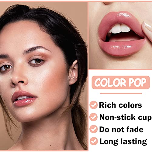 6-Piece Lip Gloss Set - Nude Pink Glossy & Moisturizing