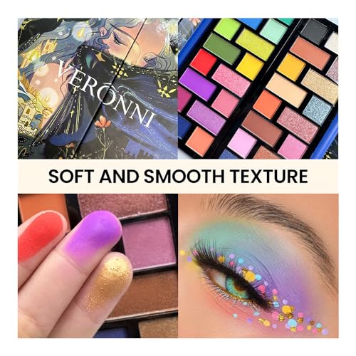 VERONNI 32 Colors Eyeshadow Palette - Matte & Shimmer