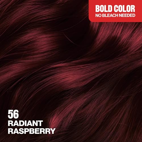 Revlon ColorSilk Bond Repair Hair Color 56 Radiant Raspberry 3 Pack - No Ammonia, Up to 8 Weeks Vibrant Gray Coverage