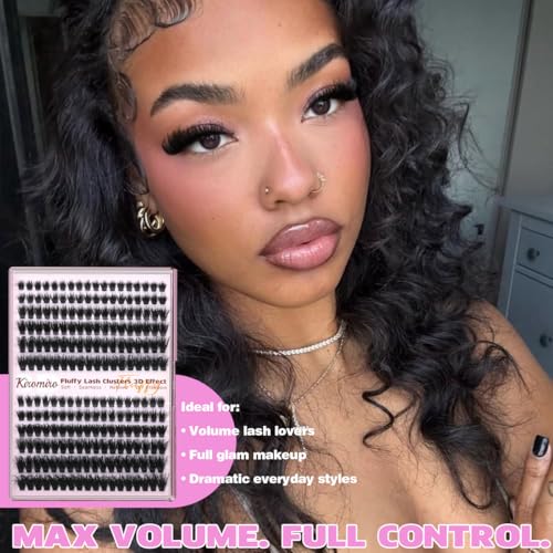 Kiromiro Fluffy Lash Clusters 8-20mm DIY Eyelash Extensions 216pcs