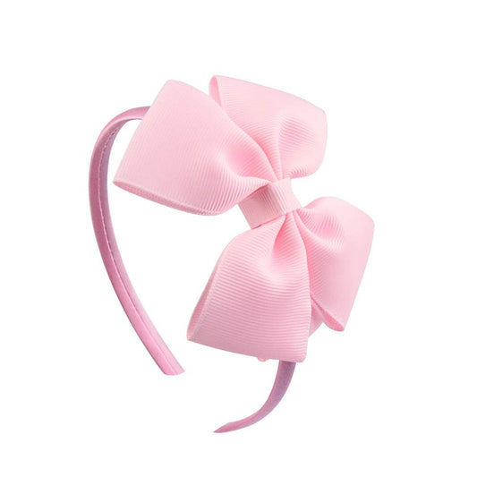 Lovefairy Girl's Fashion Pure Color Bowknot Headband Multicolor Optional for Travel Photography Daily Life (Pink)