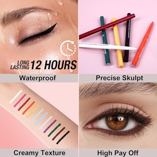 Pink Waterproof Eyeliner Pencil - 12 Hour Long Lasting