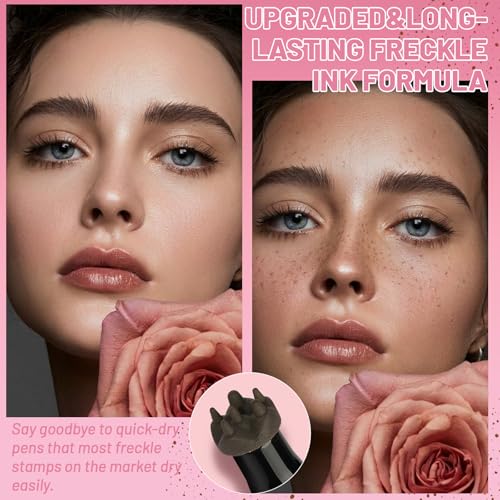 2-in-1 Freckle Pen & Blush - Dark Brown & Plum Rose