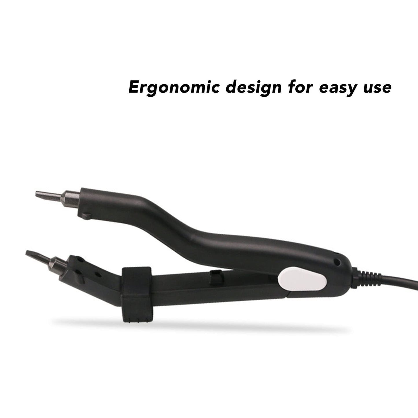 Hair Extensions Tool, Temperature Change Professional Even Heating Heat Iron Connector Easy To Clean Stylish For Hair Salon (US Plug)