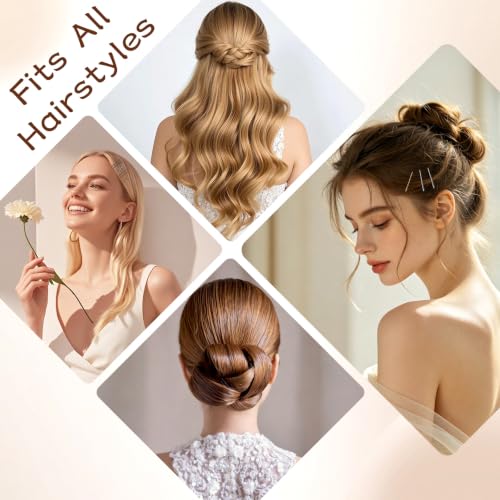 DEFENSUN Gold / Blonde 1.38" Mini Bobby Pins – 200 Pcs Hair Styling Set