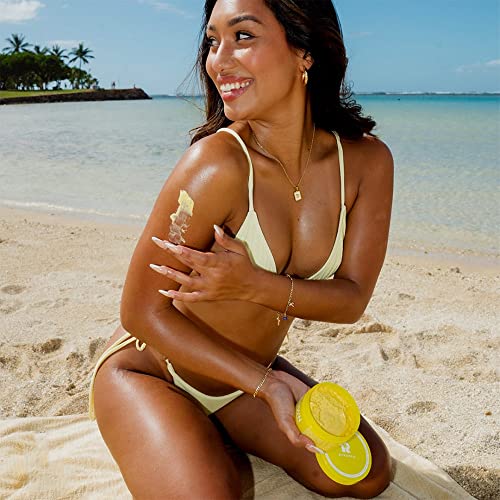 BYROKKO Original Shine Brown Tropical Tanning Cream 150 ml | Moisturizing and Non-Sticky Instant Tanning Jam with Carrot Oil, Cacao & Shea Butter and Vitamin E & B, Yellow