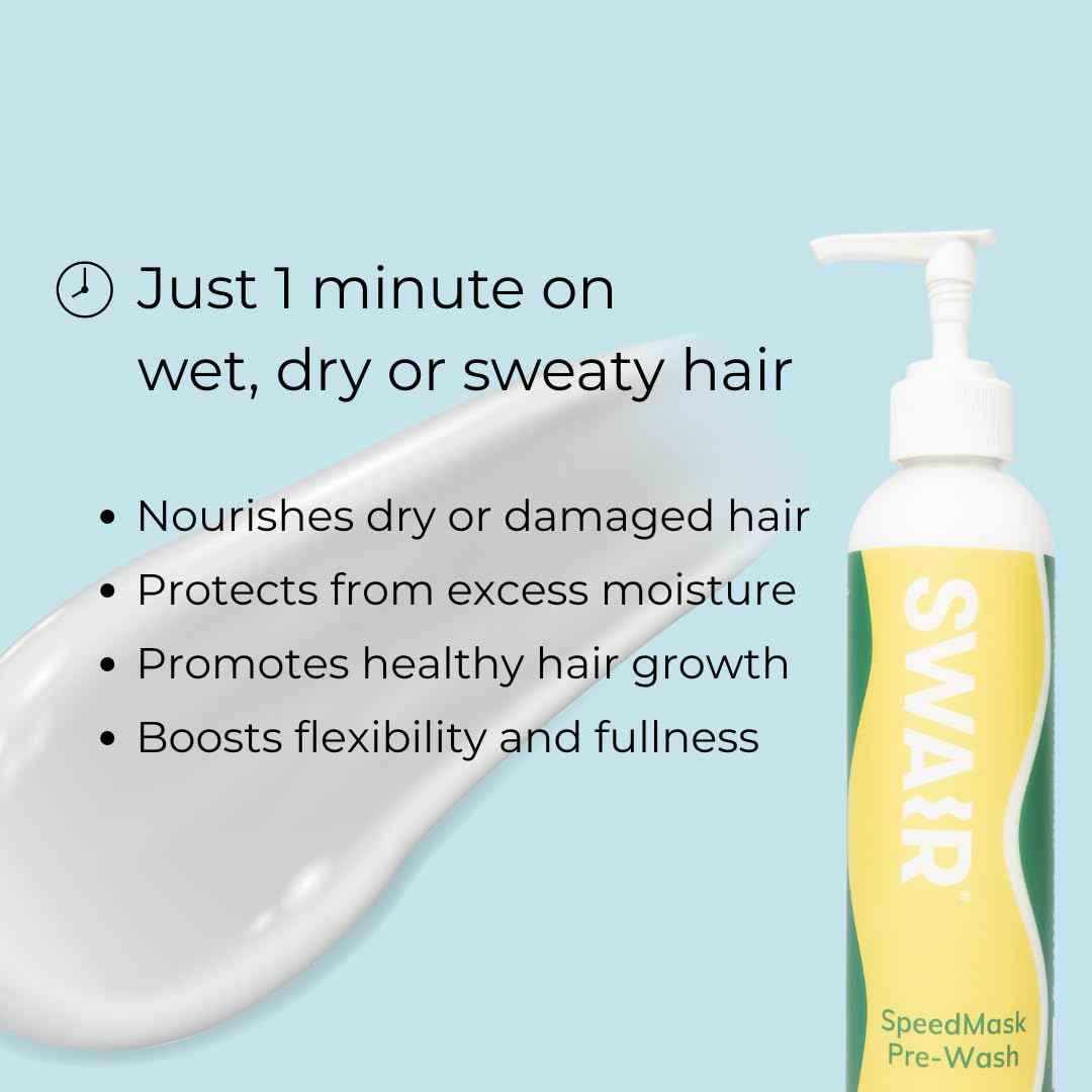 SWAIR SpeedMask Pre-Wash Hair Treatment, 1-Minute Nourishing Mask for Wet or Dry Hair, 8 fl oz